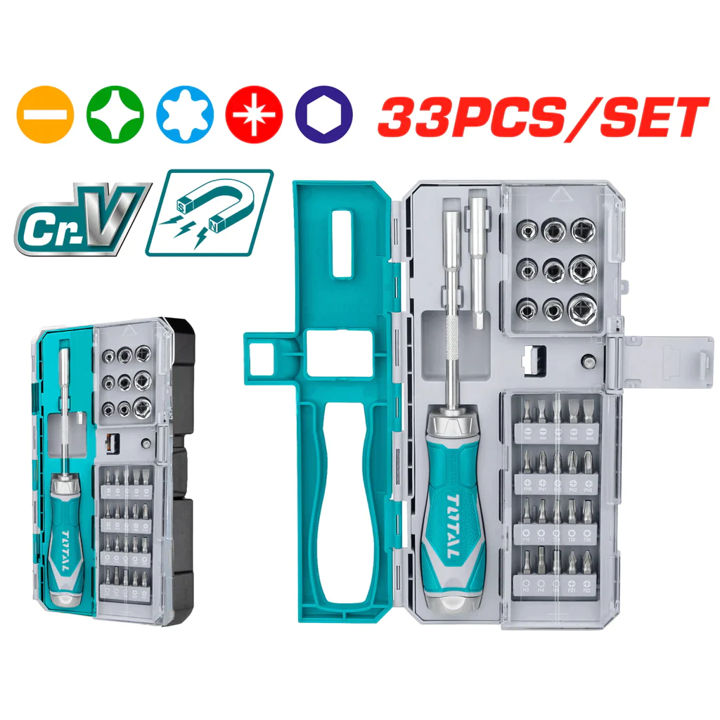 طقم مفك 33 قطعه -TACSD30336