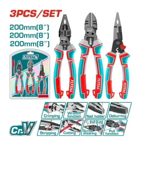 طقم بنس وقصافع متعددين الوظايف THT2MK231 MULTI-FUNCTION PLIERS