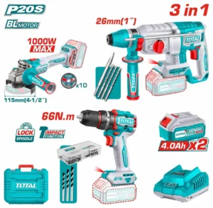 TOSLI241198 Li-ion 3 Pcs Combo Kit كومبو هيلتي شنيور صاروخ