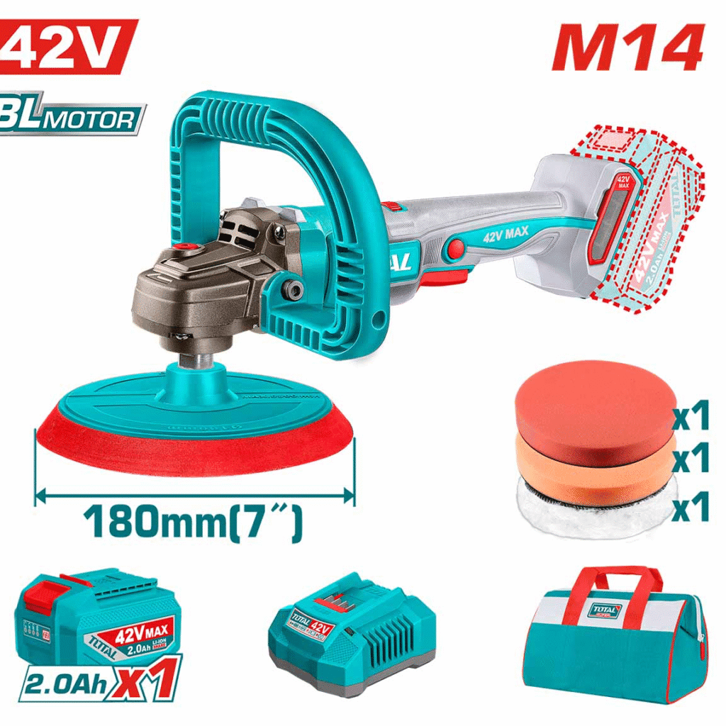 صاروخ تلميع ٤٢ فولت مع بطاريه وشاحن TAPLI42181 Li-ion Brushless Polisher