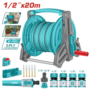 thhr20124 بكره خرطوم 20 متر نص بوصه بالحامل والوصلات